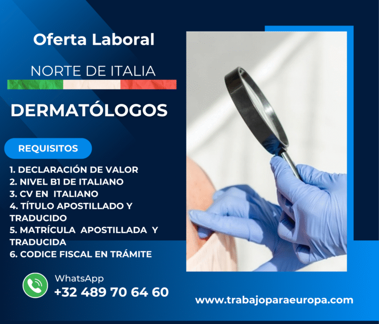 trabajo para medicos dermatologos